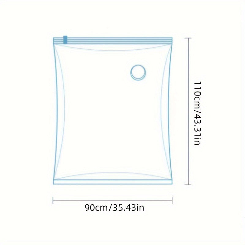 Shaffof vakuum siqish saqlash sumkallari to'plami 2 yoki 4 ta, kiyimlar va yostiq uchun chang o'tkazmaydigan joyni tejovchi