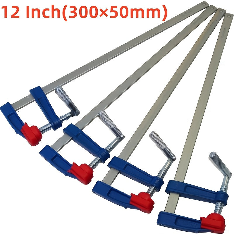 Set of 4 Cast Iron F Clamping Rods with Quick Slide Adjustable Wood Clamps 6 12 24 Inches