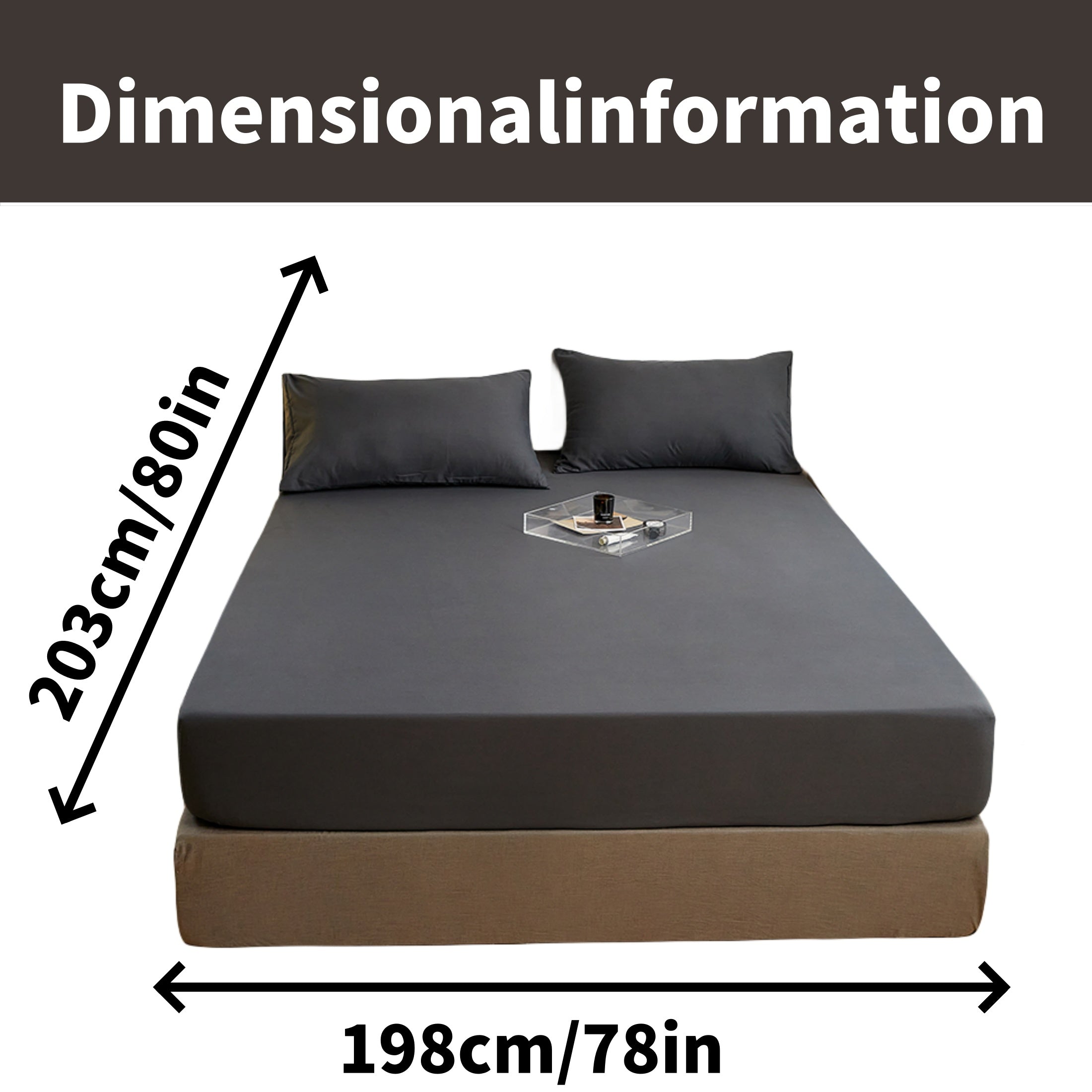 Juego de sábanas ajustadas de poliéster cepillado con 2 fundas de almohada, con bolsillo profundo, ropa de cama