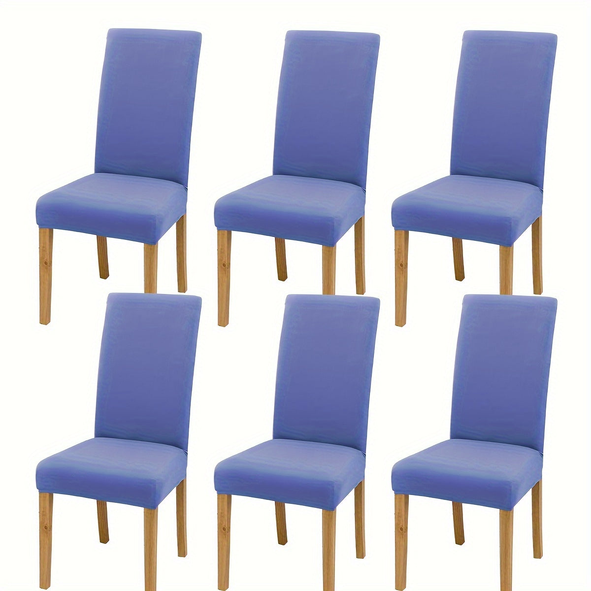 4/6pcs Water-Resistant Polyester Spandex Chair Covers with Elastic Band for Living Room