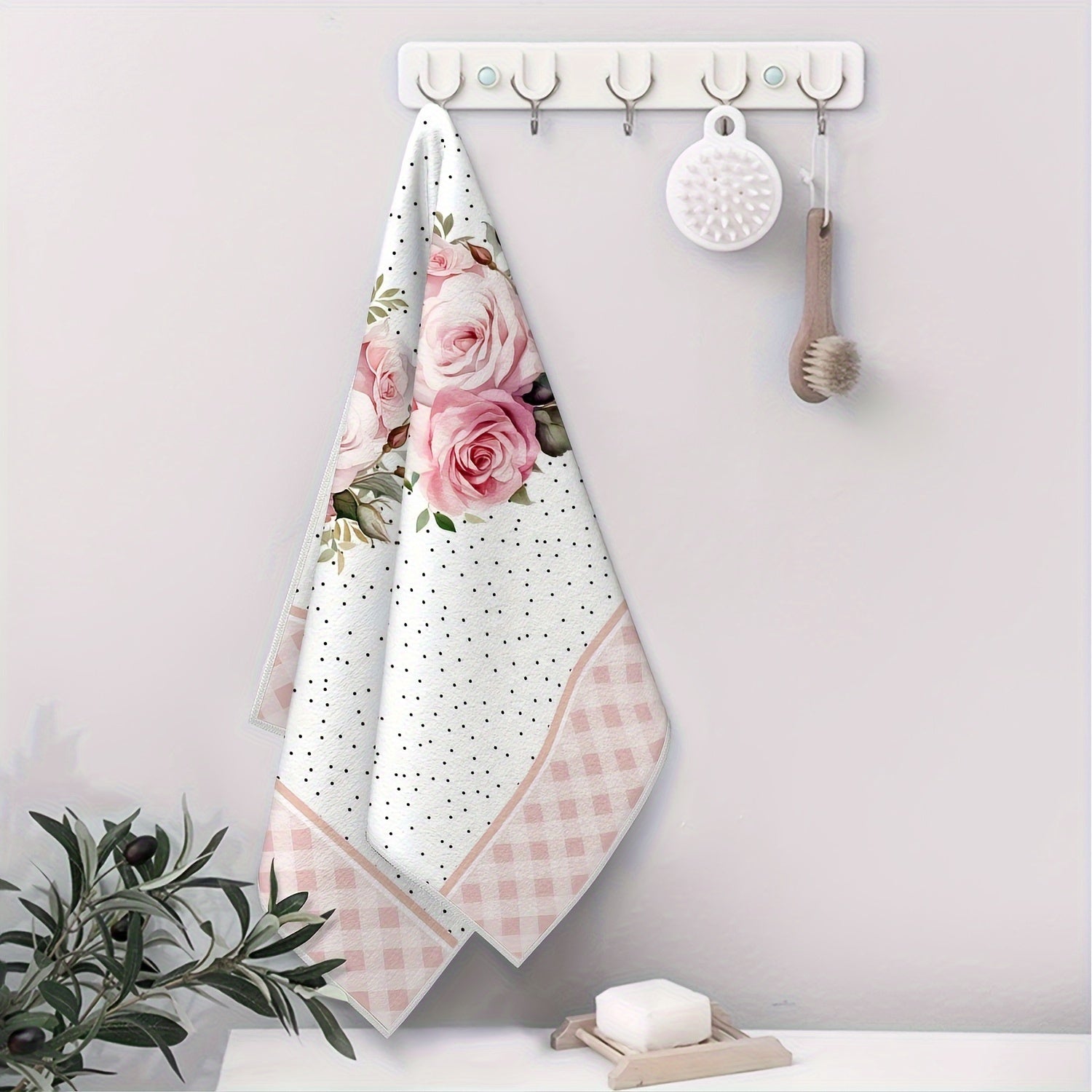 Набор из 2 кухонных полотенец, высоко впитывающих, быстро сохнущих, с мультяшным дизайном