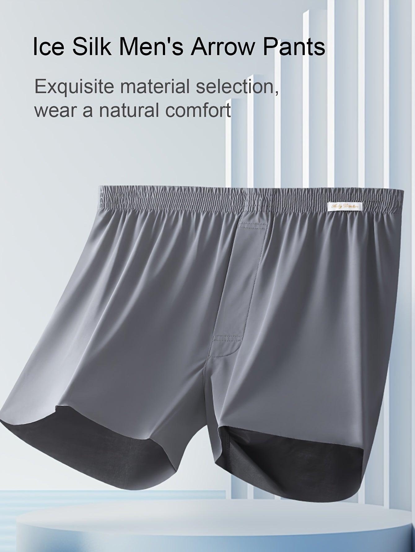 Men's Boxer Shorts Set of 3 Breathable Seamless Loose Fit Polyester Elastane Summer Sports Casual Green Orange Blue