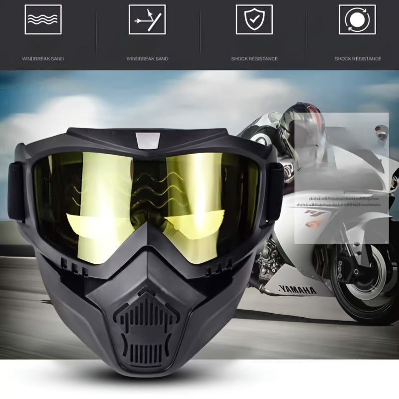 To'liq yuzli HD niqob 4 rangda - Ko'p funksiyali, shamol o'tkazmaydigan, sozlanadigan tasmalarga ega. Tashqi sportlar, velosipedda yurish va sanoat ishlari uchun ideal.