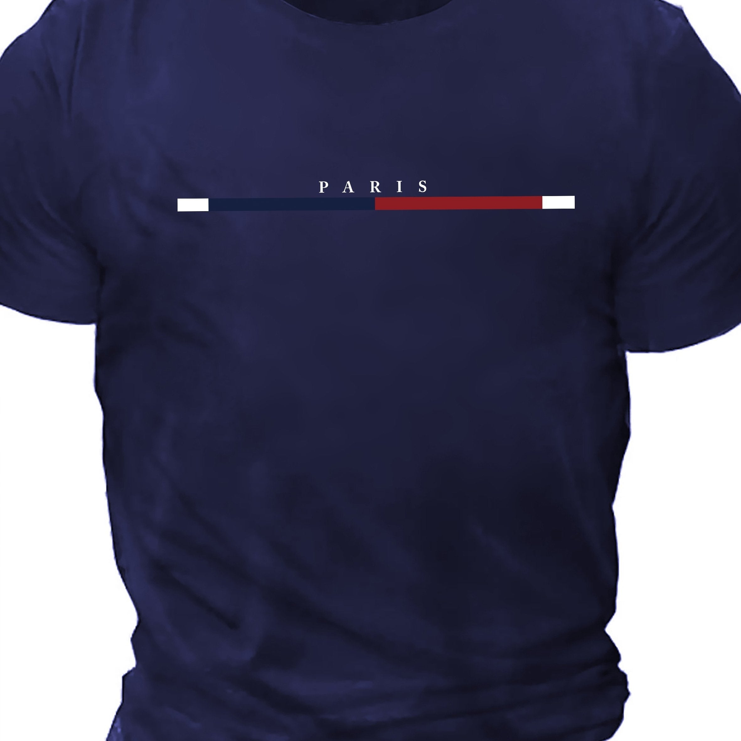 Men's Large Polyester Crew Neck Printed T-Shirt Casual Short Sleeve