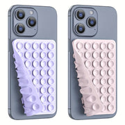 Double-Sided Silicone Suction Cup Phone Holder for iPhone Android Adjustable Angle Compact Design