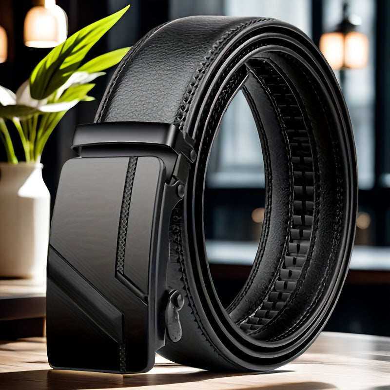 Men's PU Leather Belt Automatic Iron Buckle Casual Everyday Wear