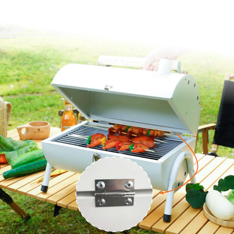 Parrilla de chimenea portátil de doble cara para exteriores, para cocinar con carbón, camping, picnics, fiestas, patio