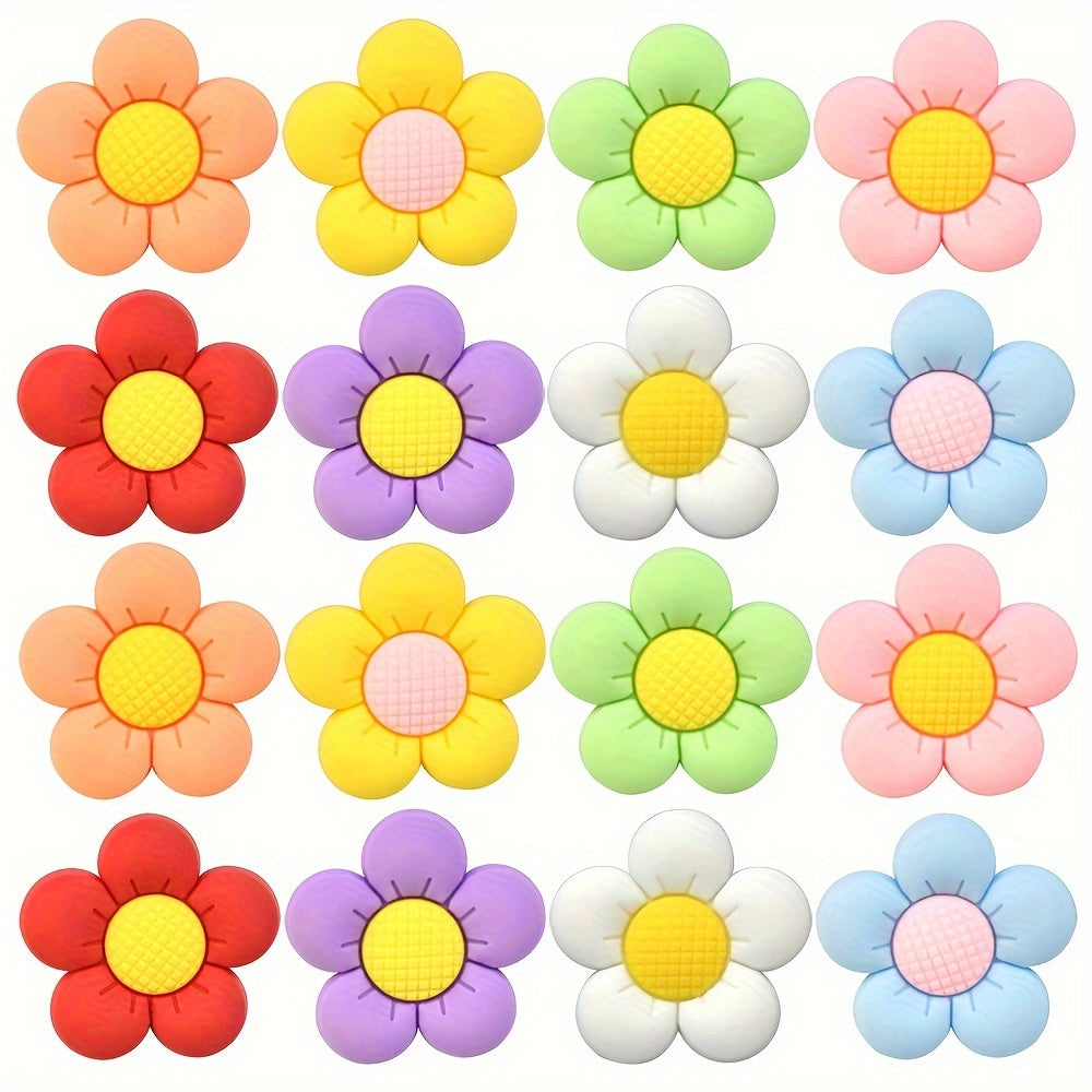 Women Summer Cartoon Flower Shoe Charms 16/20/31pcs Clog Sandal Decorations