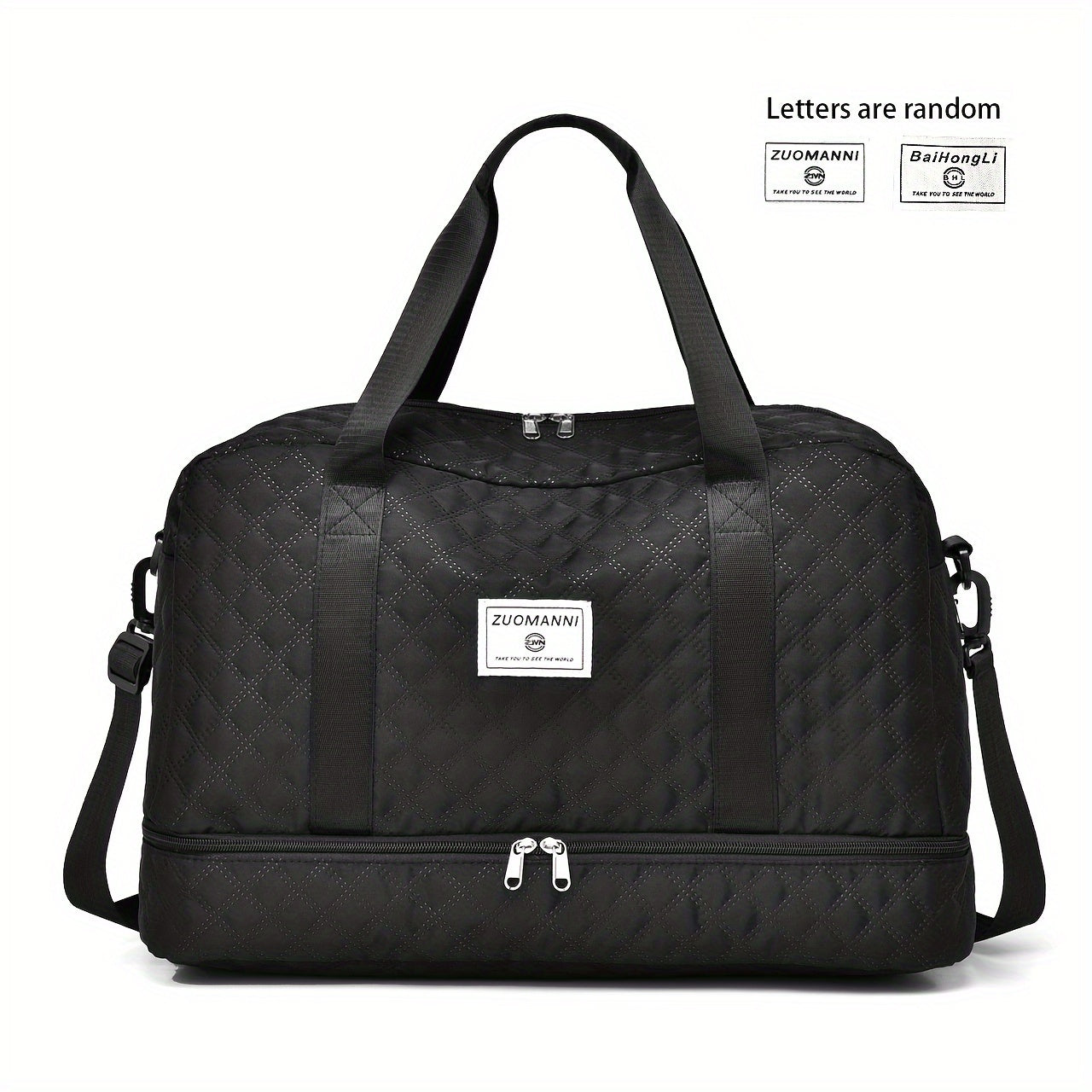 Minimalist bir rangli sayohat sumkasi, katta sig'imga ega va yengil dizayni bilan harakatda foydalanish uchun.