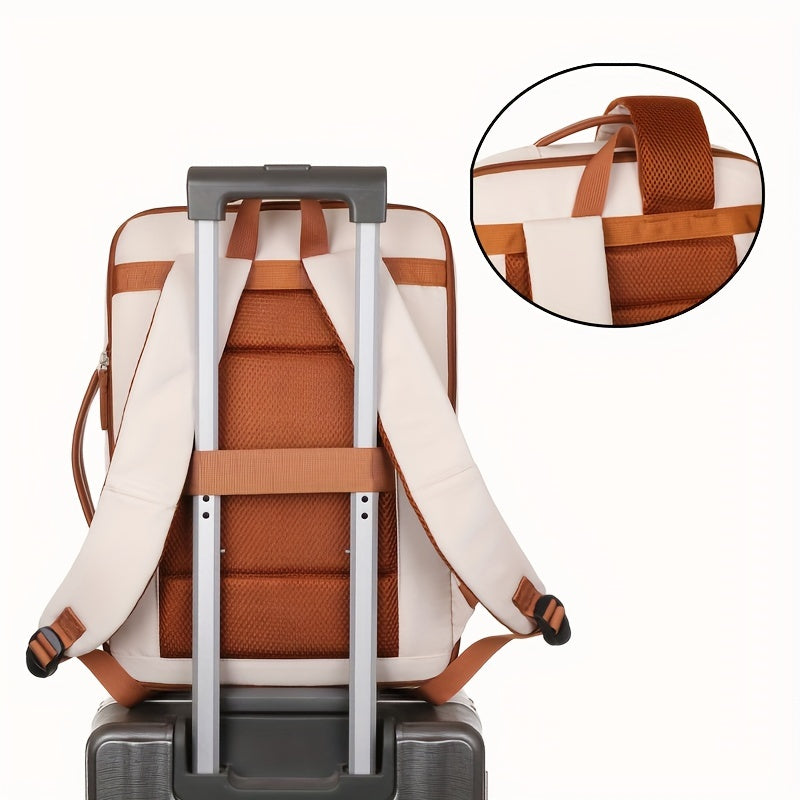 Large Capacity Expandable Laptop Backpack with Wet Dry Separation for Travel Business and School Black