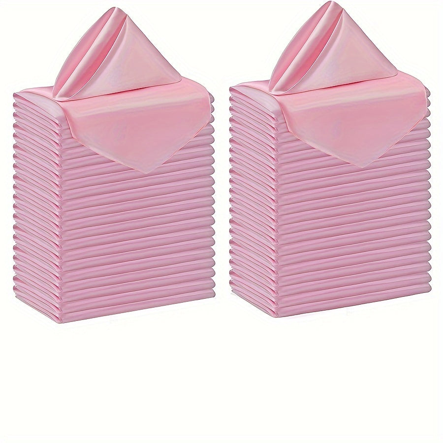 12/24 Polyester Satin Napkins 43.18x43.18 cm Square for Restaurants Weddings Banquets