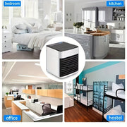 Portable 3-in-1 Air Conditioner Fan Purifier Humidifier USB Touch Control Fast Cooling for Home Office