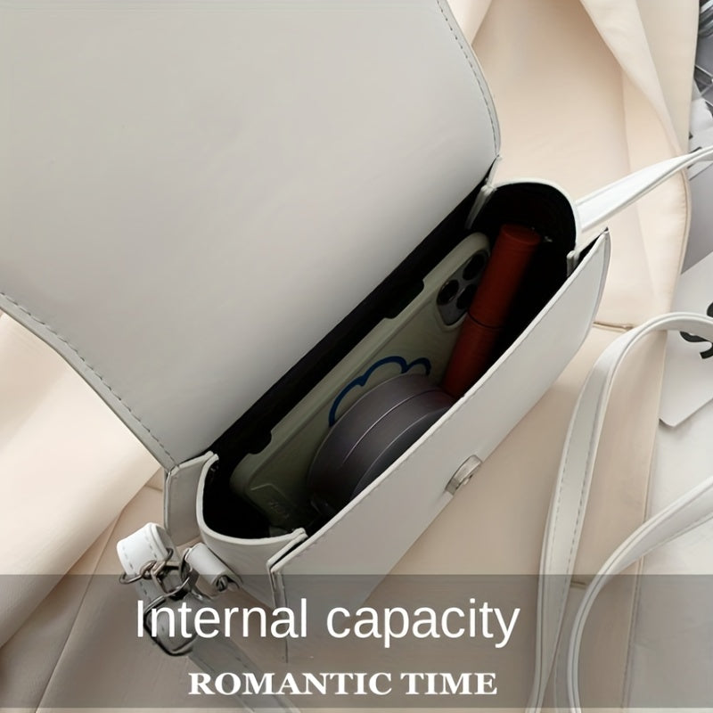 Yangi zamonaviy bir rangli ayollar uchun kesim sumka, oddiy va modali yelka saddl sumkasi.