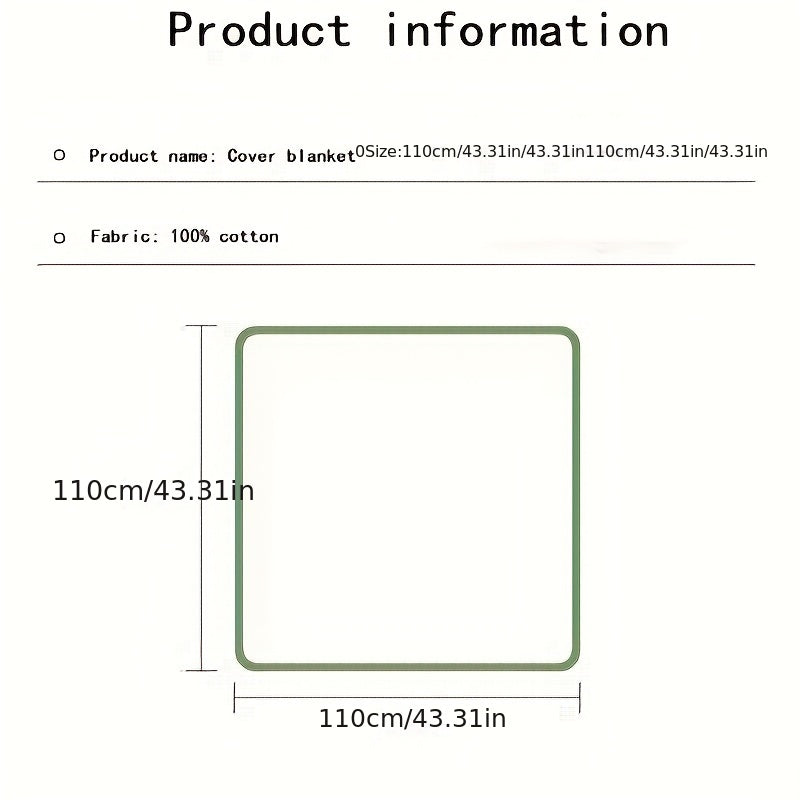 Cotton Blanket Made of Six Layers of High-Density Gauze for Cozy Nap or Lounge Use