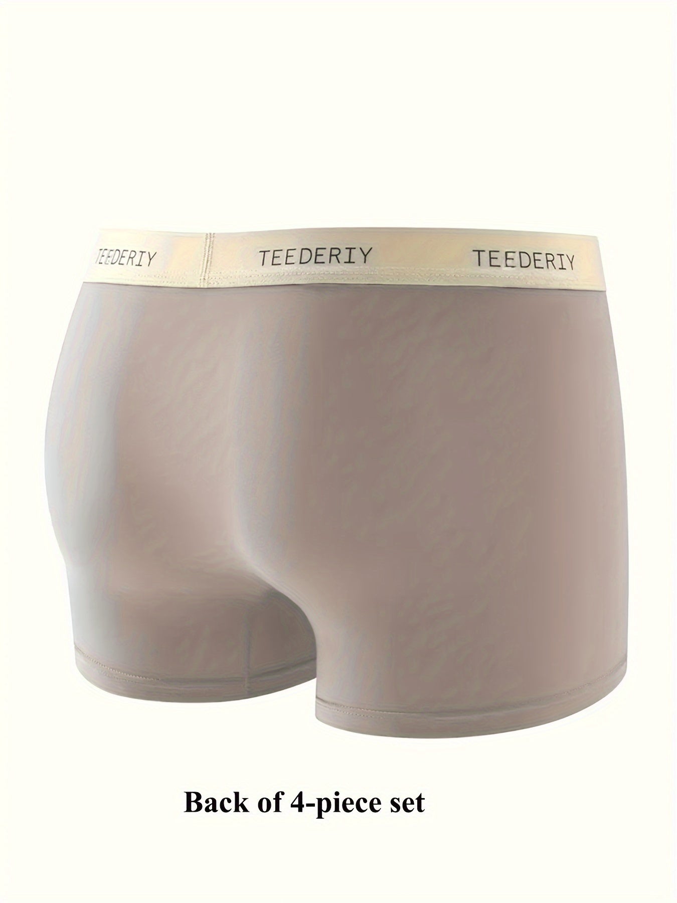 "TEDERLY" belbog'iga ega 2 ta erkaklar uchun tikuvsiz bokser shortlari, havo o'tkazuvchan, qulay moslashuv, bir rangda, engil polyester aralashmasi, minimalistik dizayn.
