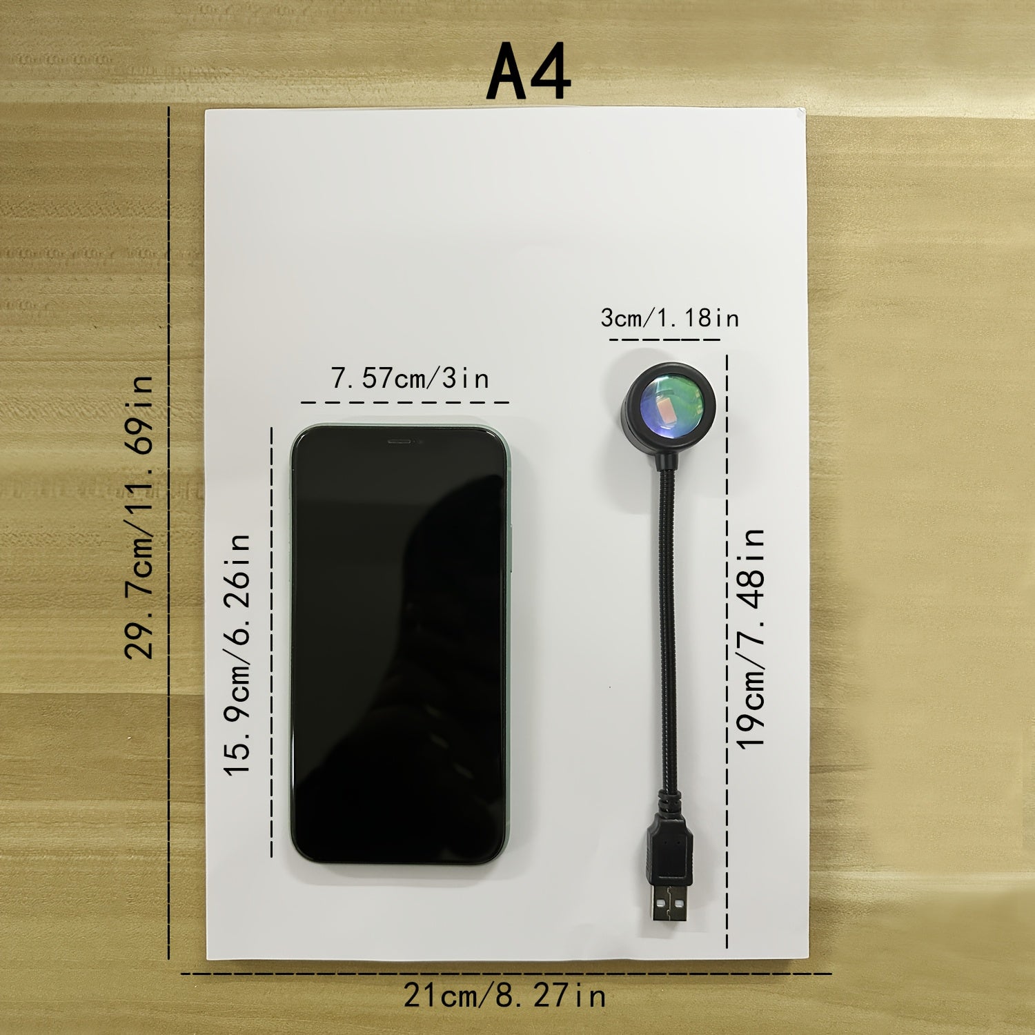 USB Night Light with Sunset and Rainbow Projection for Romantic Bedroom and Living Room Decor