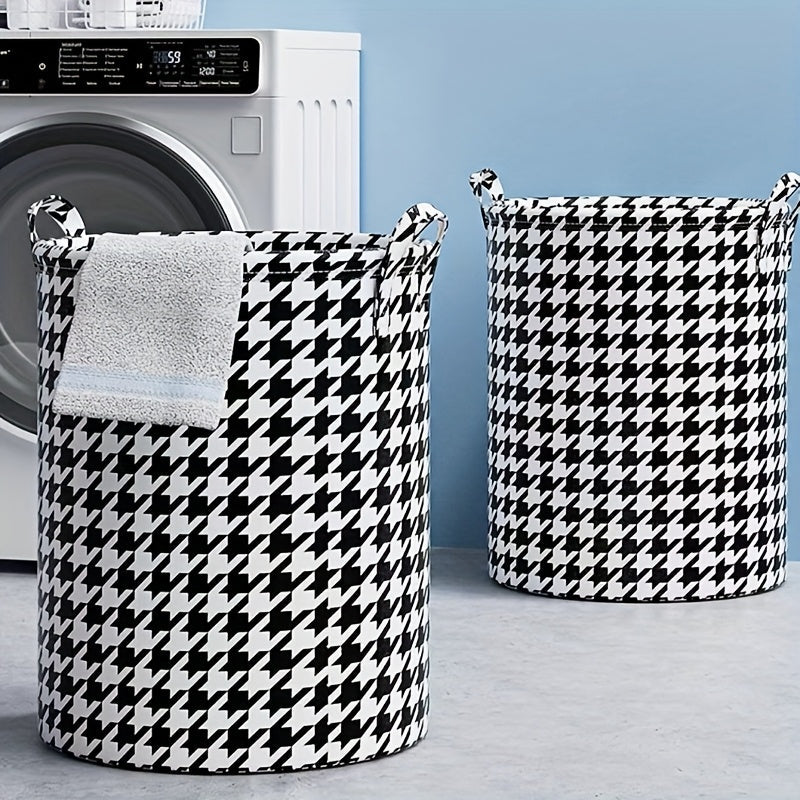 Cesta de almacenamiento plegable de tela para ropa, juguetes y ropa blanca, negra