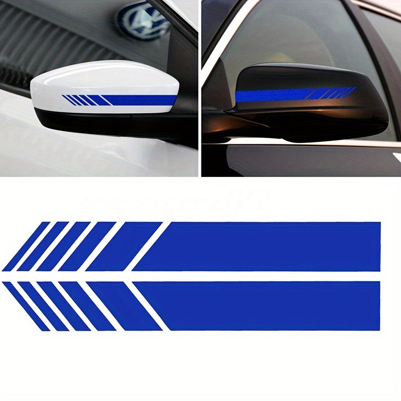 2 Pack Car Decals PVC Chevron Side Stripes for Vehicles, Multi-Color