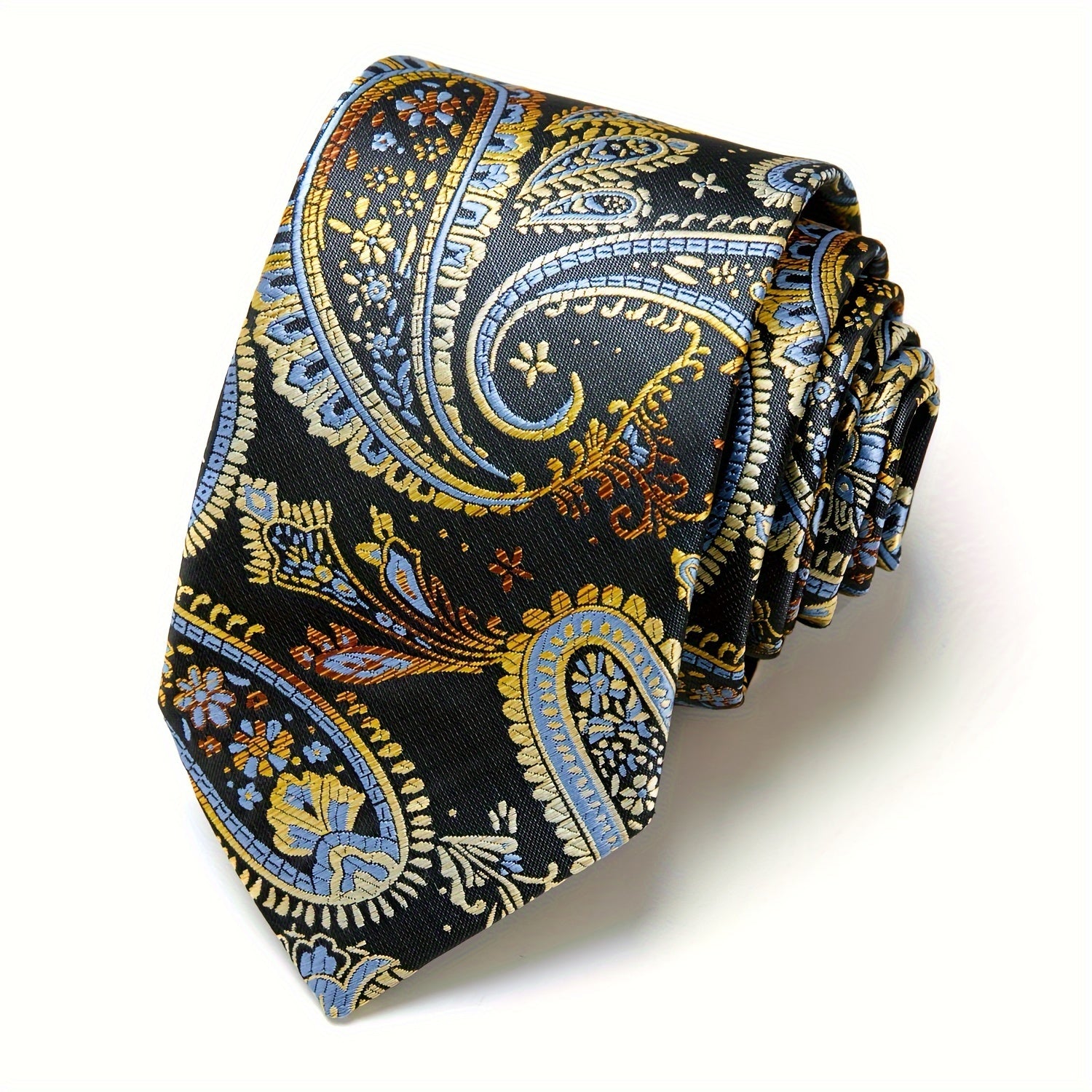 Men's Paisley Floral Necktie for Wedding and Office Wear