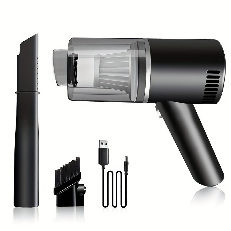 Kabelsiz qo‘l bilan cho‘miladigan changyutgich, kuchli tortish, USB bilan quvvatlanadigan, 2000mAh batareya, avtomobil va uy tozalash uchun bo‘lak asbob