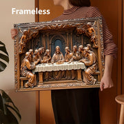Last Supper Canvas Wall Art Framed Wooden Print for Living Room Bedroom