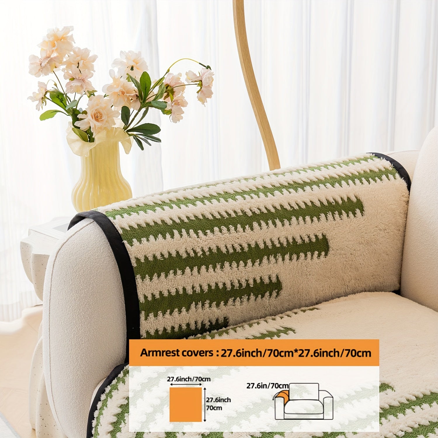 Современная накидка на нордический диван с черно-белой полоской, безопасная для домашних животных, противоскользящая, для 1-4 мест