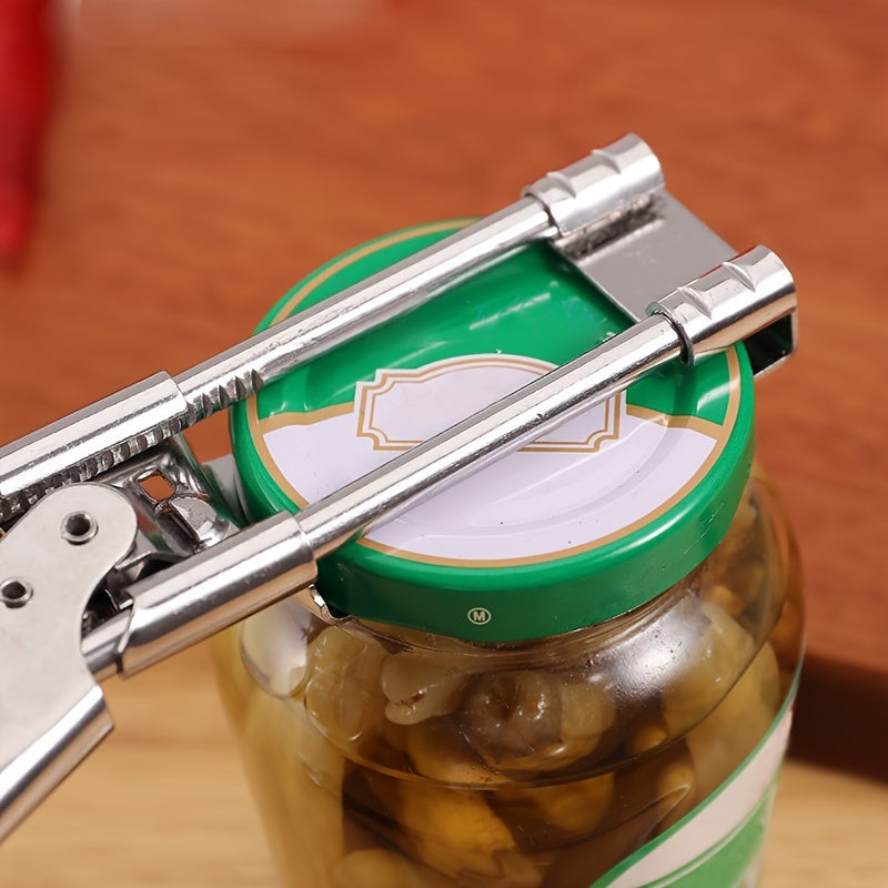 Adjustable Can Opener with Twist Cap, Non-Slip Bottle Opener for Kitchen and Camping