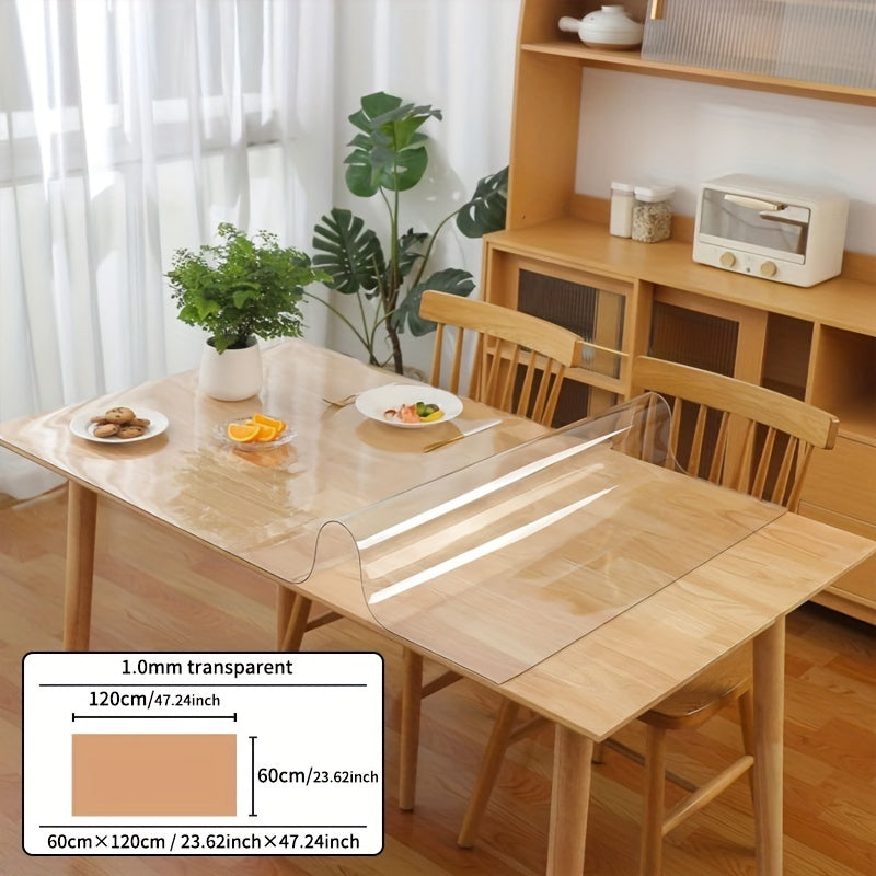 Transparent Thick Tablecloth for Home Hotel Restaurant Heat-Resistant Scratch-Resistant