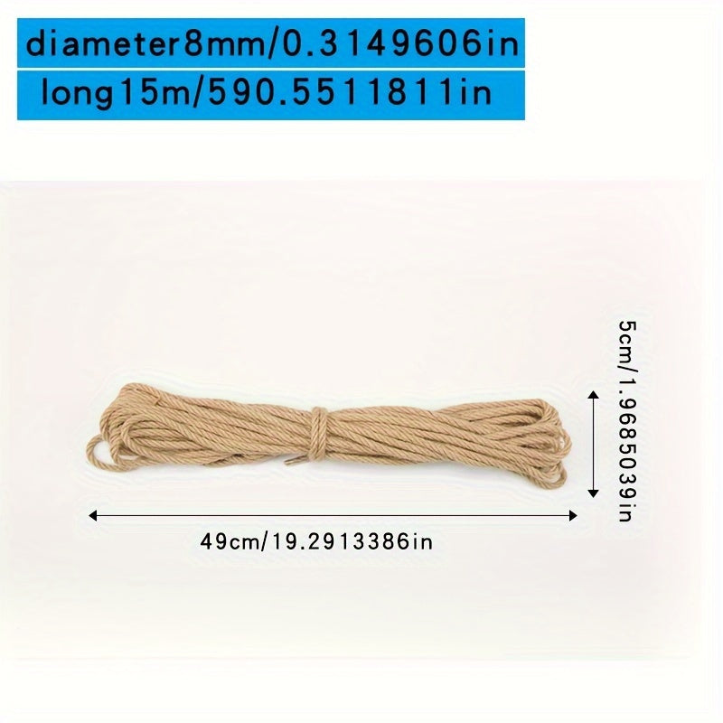 Natural Jute Twine Rope for DIY Crafts Gift Wrapping Decorative Projects 4-14mm