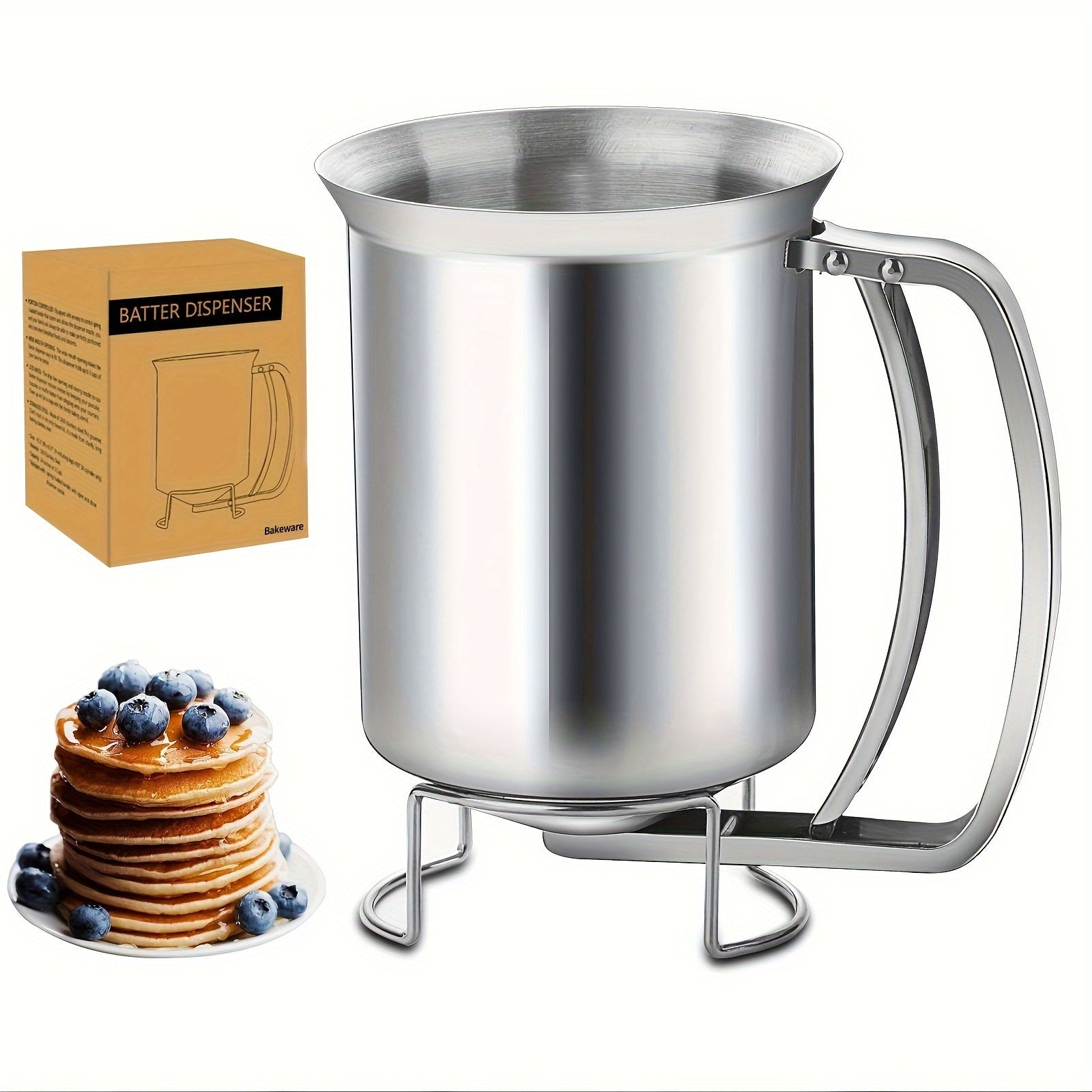 Home Baking Tools Set Stainless Steel Pancake Batter Dispenser Cake Funnel Waffle Takoyaki Pie Maker