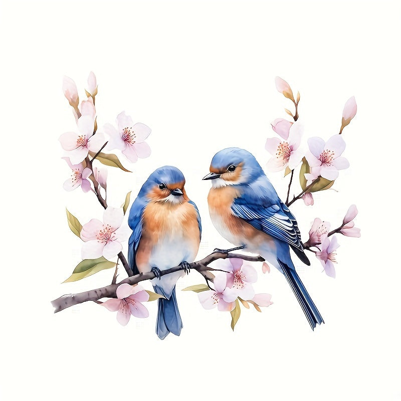 Bird and Flower Window Clings Removable Self-Adhesive Home Decor
