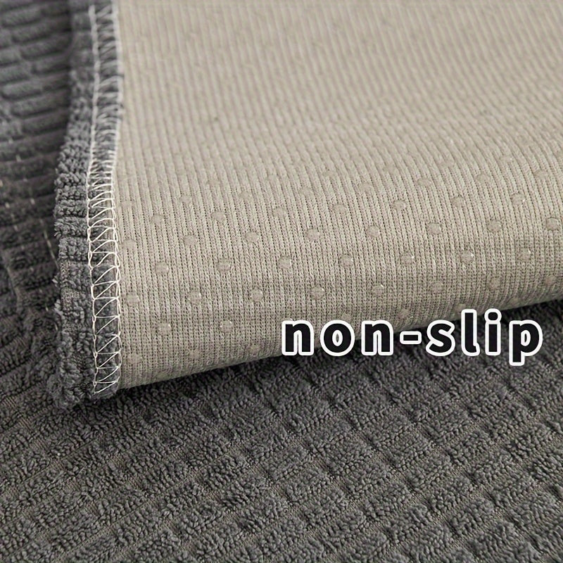 Water-Resistant Velvet Sofa Cover for 1-4 Seat L-Shaped Sofas Pet-Friendly Non-Slip Machine Washable Gray Textured Fabric