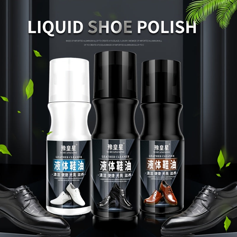 Liquid Shoe Polish Black Faux Leather Care Oil Universal Brightening