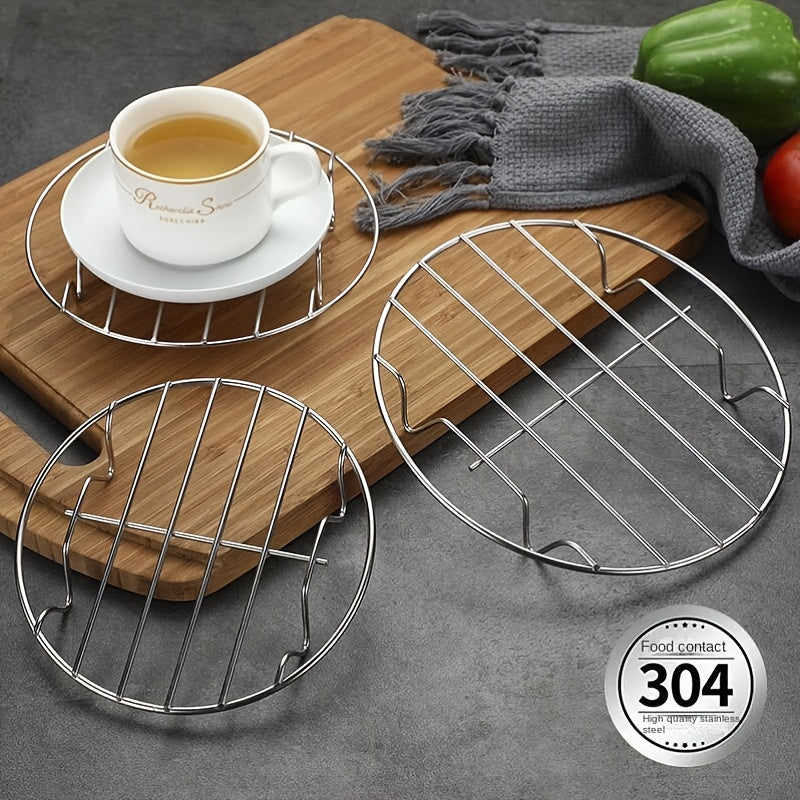 Stainless Steel Steamer Rack Round 15.24cm 17.78cm 20.32cm Cooking Basket