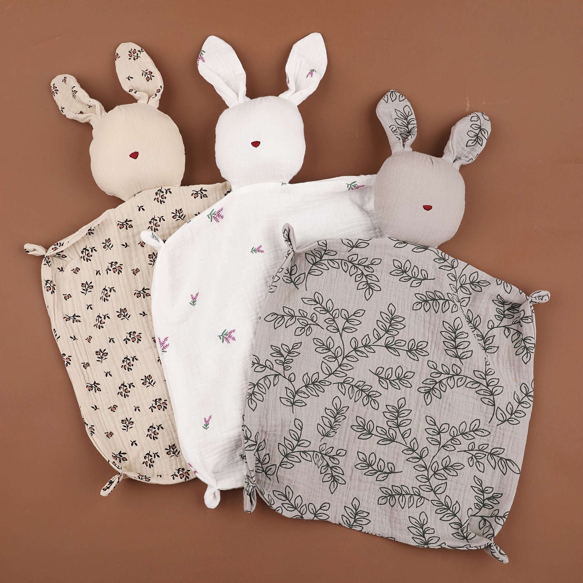 Baby Security Blanket Organic Cotton Floral Pattern Soft and Gentle for Nursery and Home Use