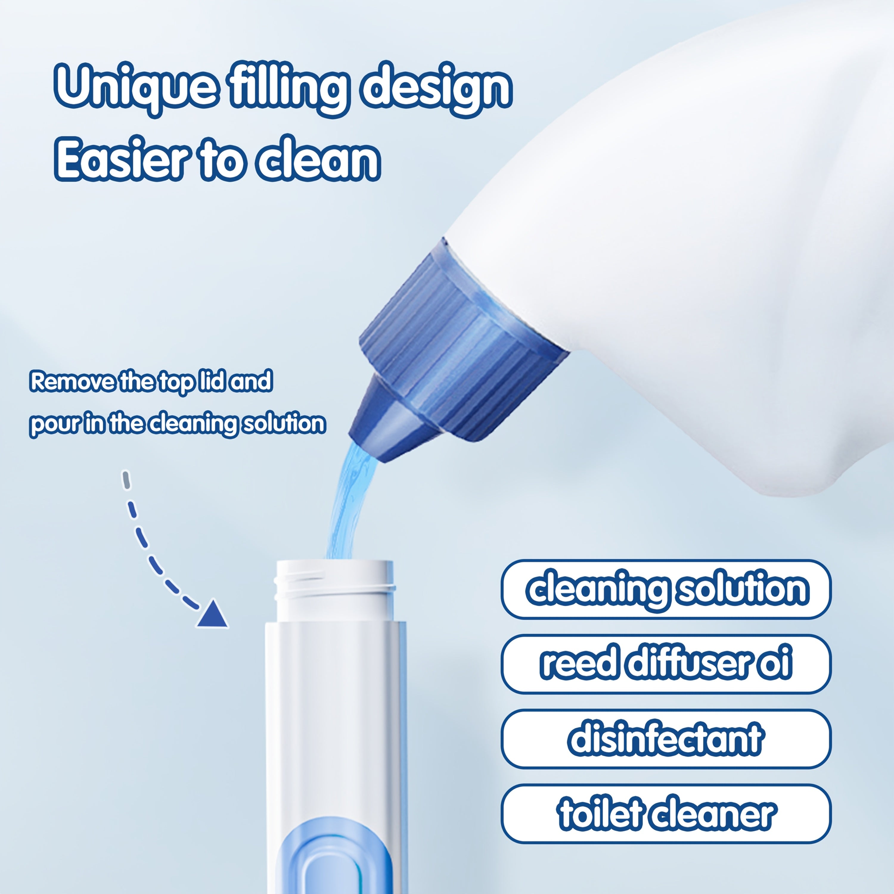 Silicone Whale Toilet Brush with Soap Dispenser and Long Handle