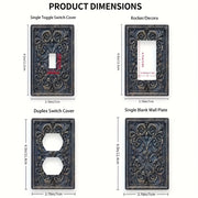 Blue-Grey Light Switch Cover for Home Decor and Ceiling Fans