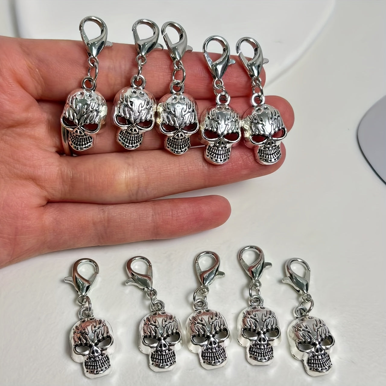 Unisex Zinc Alloy Skull Shoe Charms for Sneakers and Canvas Shoes
