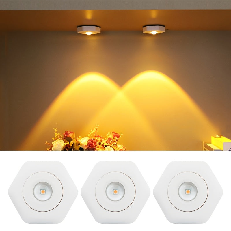 Lámpara de atardecer LED con diseño hexagonal, brillo de dos niveles, alimentada por batería para dormitorio, sala de estar, fotografía