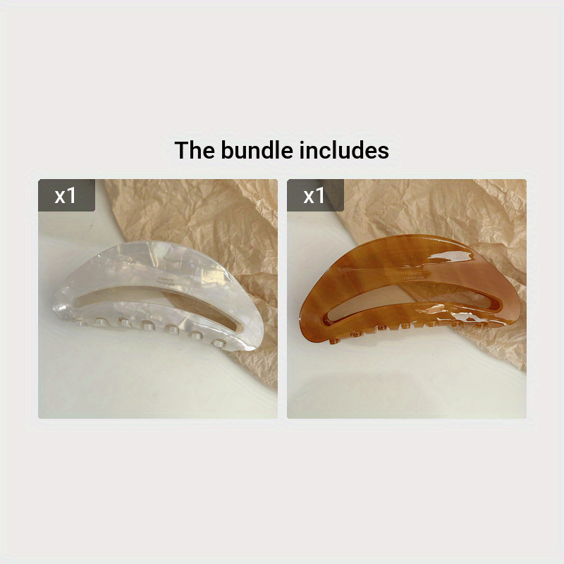 French Acrylic Hair Clip for Women Back Head Plate Simple Versatile Hair Accessory