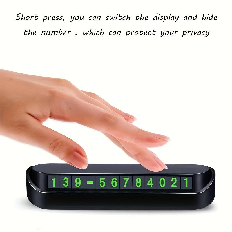 ABS Avtomobil Parkovka Telefon Raqami Ko‘rsatuv Ramkasi Isitilgan Quyoshdan Himoyalangan Oson Ko‘chirish