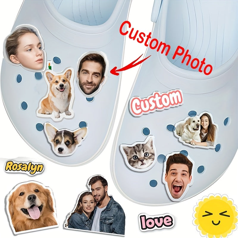Personalized Acrylic Shoe Charms Custom Photo Shoe Accessories for Kids Adults