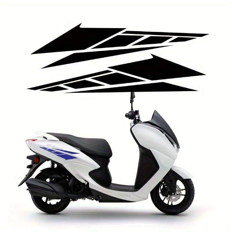 1 Pair PVC Reflective Motorcycle Stickers for Scooter Tail Box Decoration