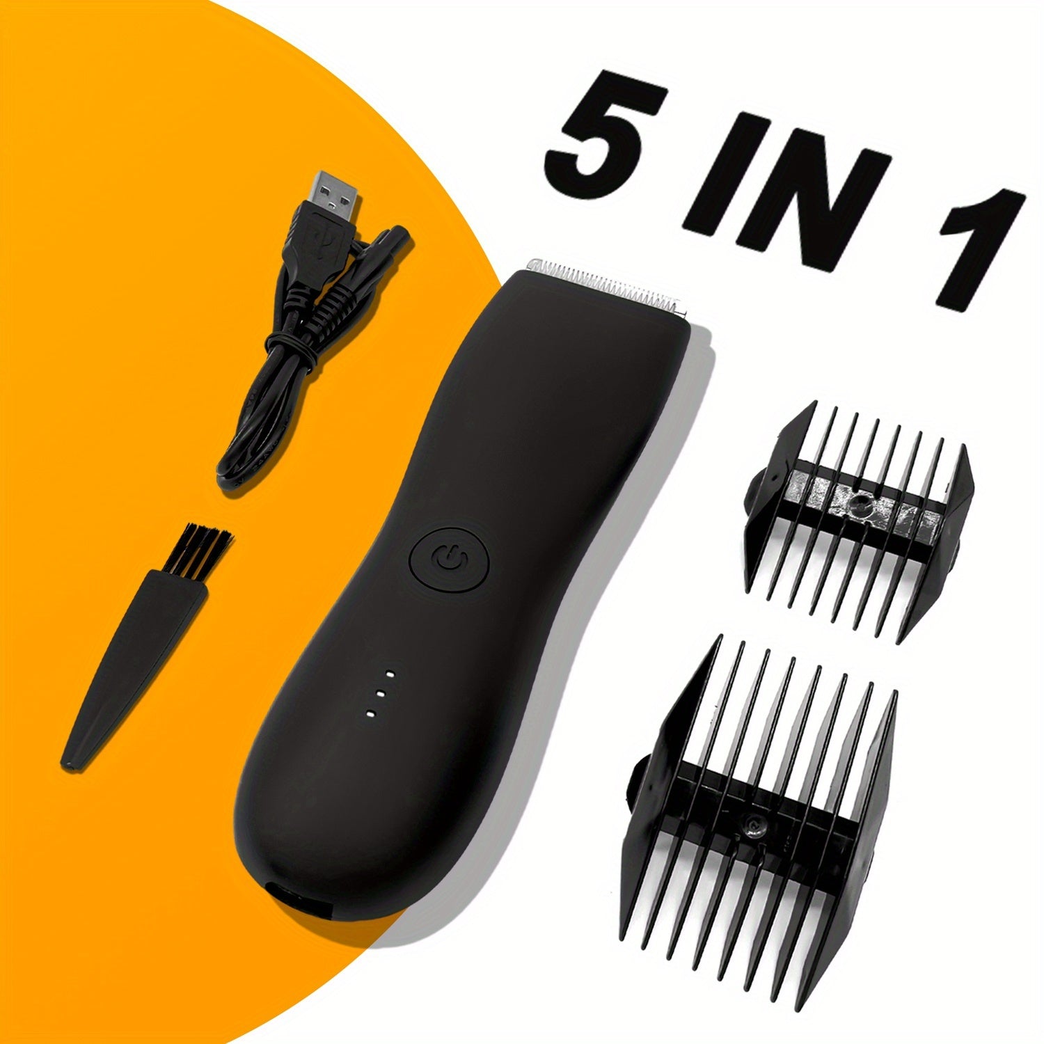 Men's Body Hair Trimmer with Ceramic Blade Rechargeable Electric Grooming Tool for Men and Women
