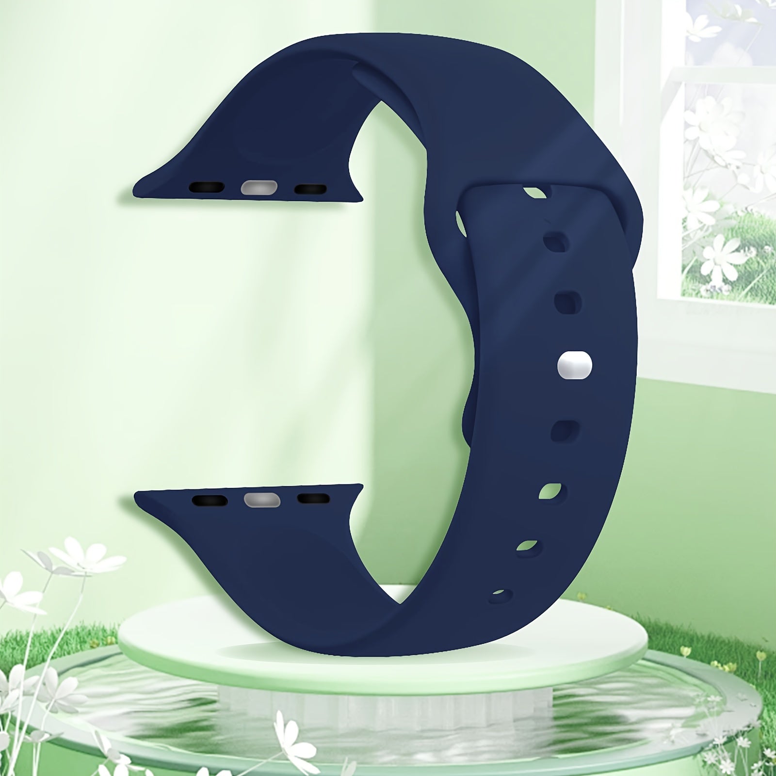 Waterproof Silicone Sport Watch Band for iWatch 38mm-46mm Compatible with Series SE/10/9/8/7/6/5/4/3/2/1