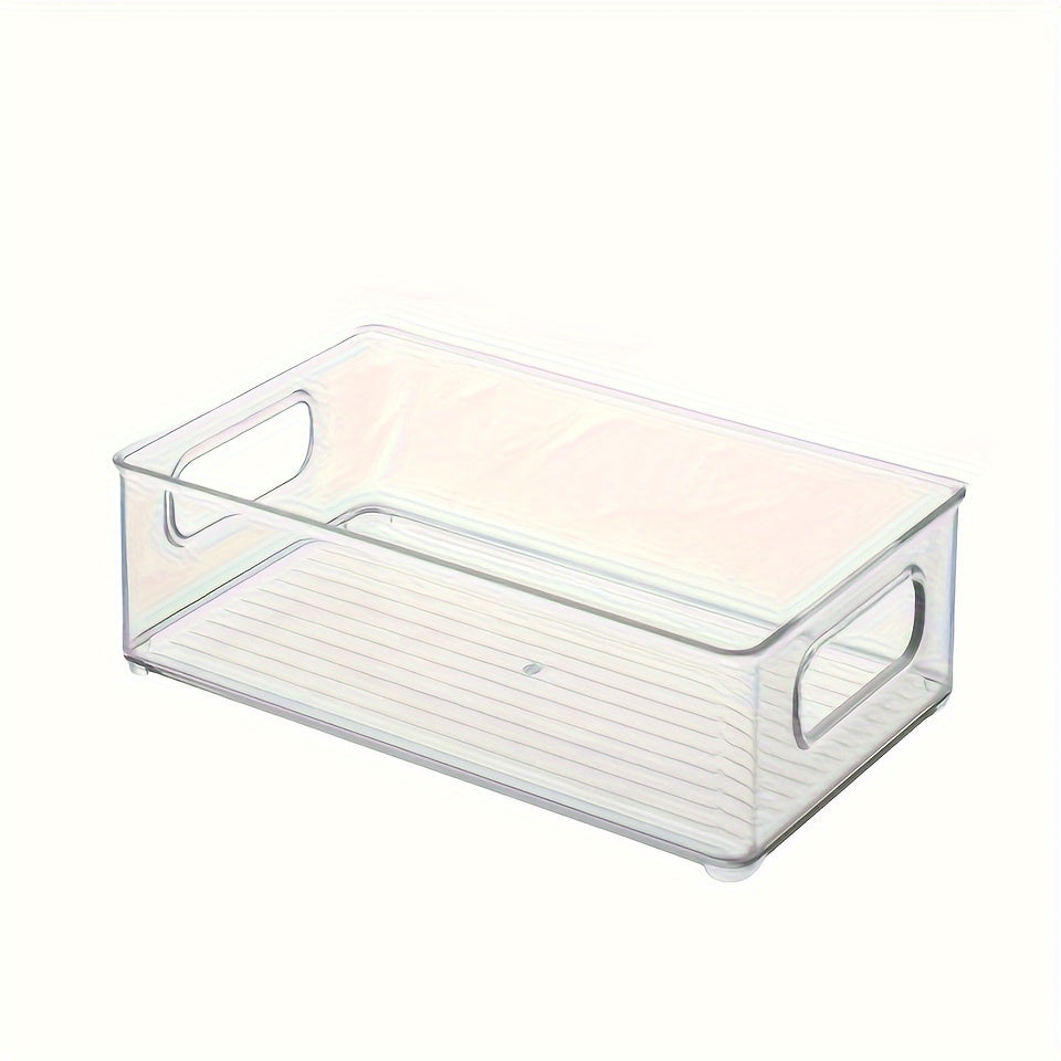 Stackable Transparent Refrigerator Organizer Box for Pantry, Fruits, Snacks