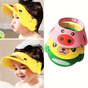 Adjustable Waterproof Shower Cap for Women Men EVA Cartoon Design Hair Protector