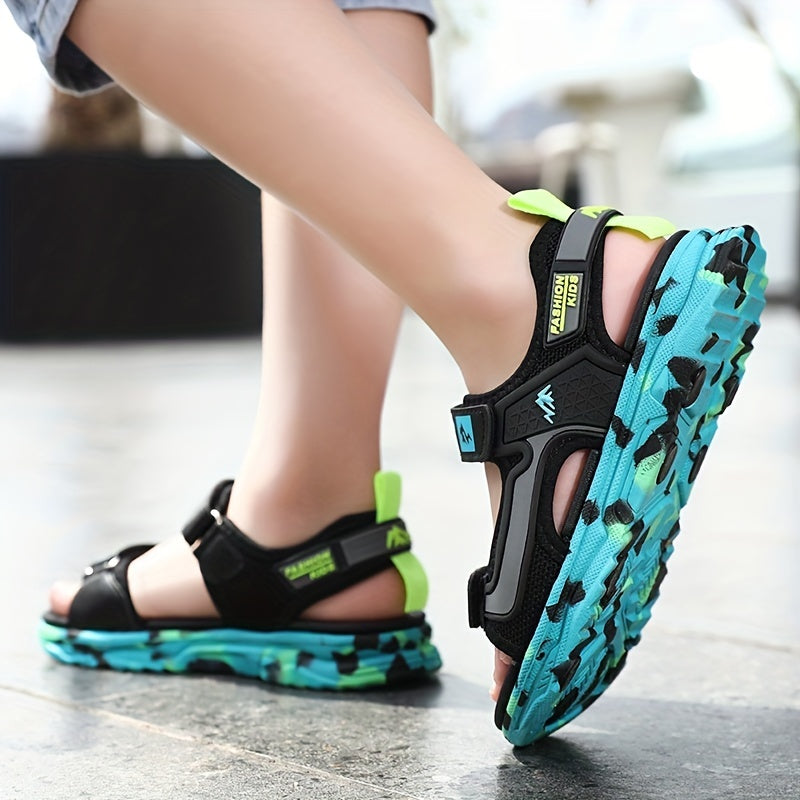 Kids Camouflage Platform Sandals Open Toe Non-Slip Summer Lightweight Boys' Fisherman Shoes