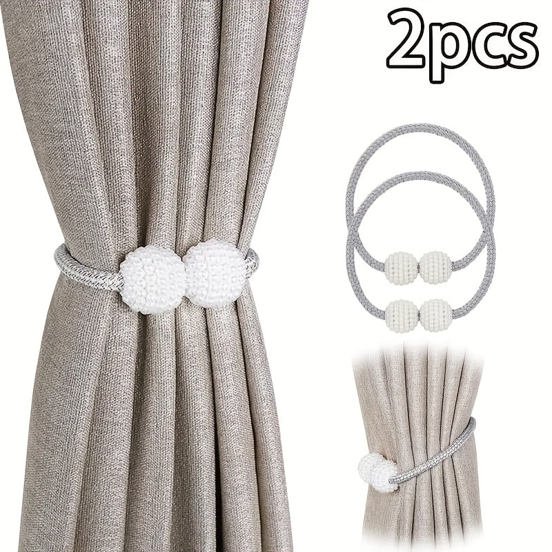 Artificial Pearl Magnetic Curtain Straps for Home Decor