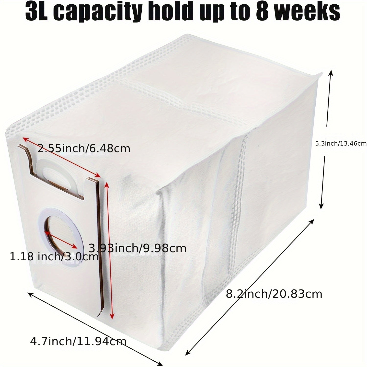 Set of 4 Replacement Dust Bags with HEPA Filter for Vacuum Cleaner Home Pet Hair